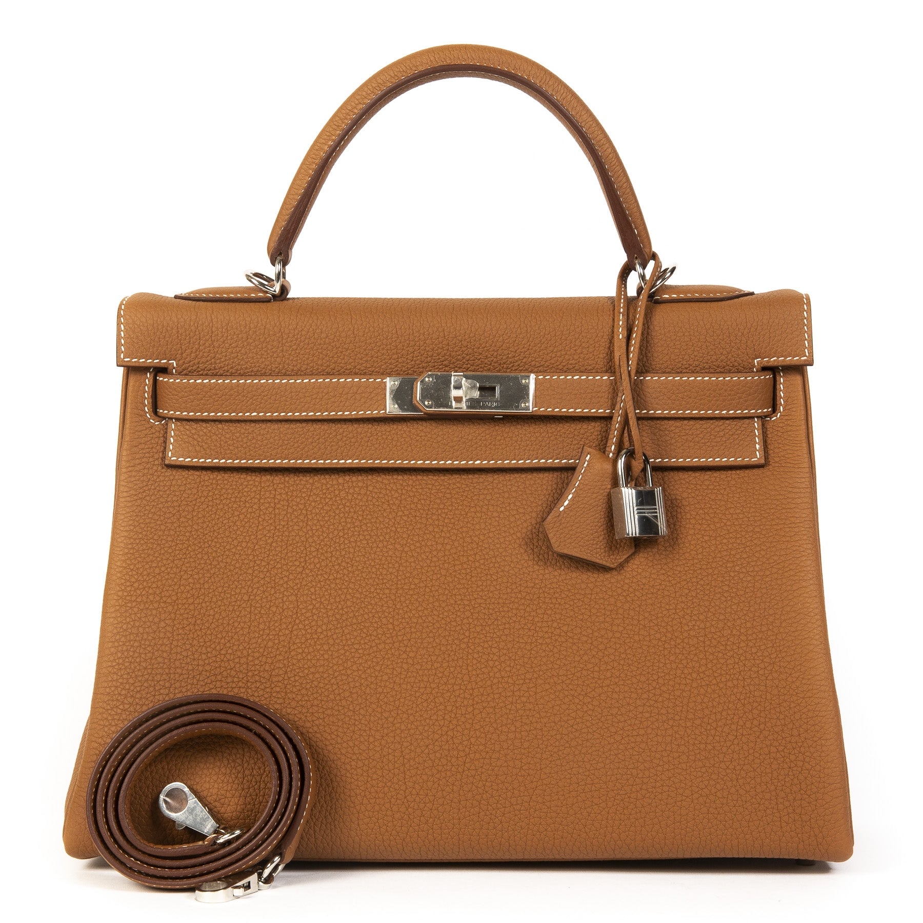 Hermès Kelly Retourne 32 Veau Togo PHW kopen en verkopen aan de beste prijs bij Labellov tweedehands luxe