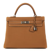 Hermès Kelly Retourne 32 Veau Togo PHW for sale exclusively online at Labellov secondhand preloved vintage