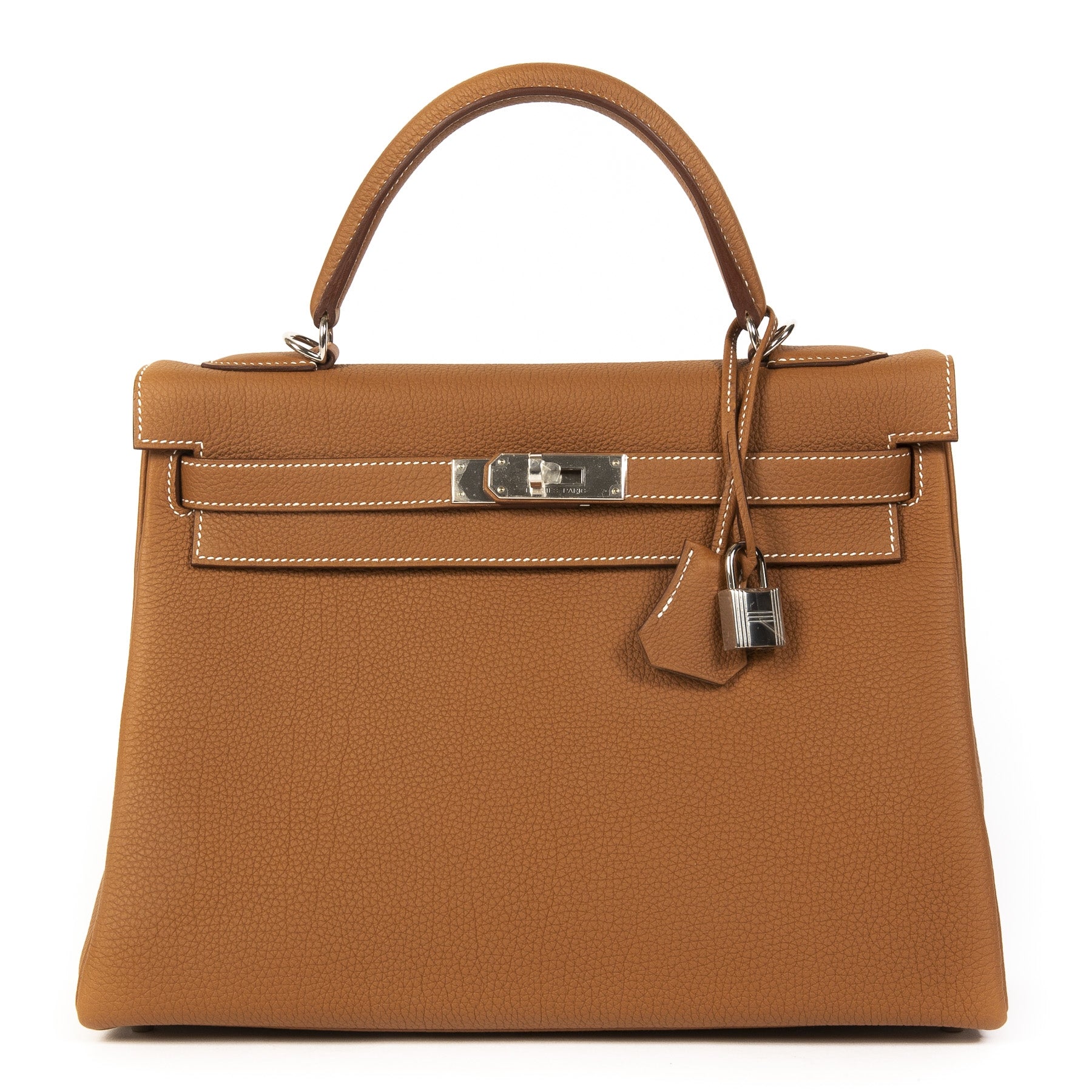 Hermès Kelly Retourne 32 Veau Togo PHW for sale exclusively online at Labellov secondhand preloved vintage