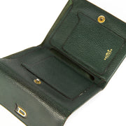 Secondhand Delvaux Green Leather wallet Labellov Antwerp. Online webshop