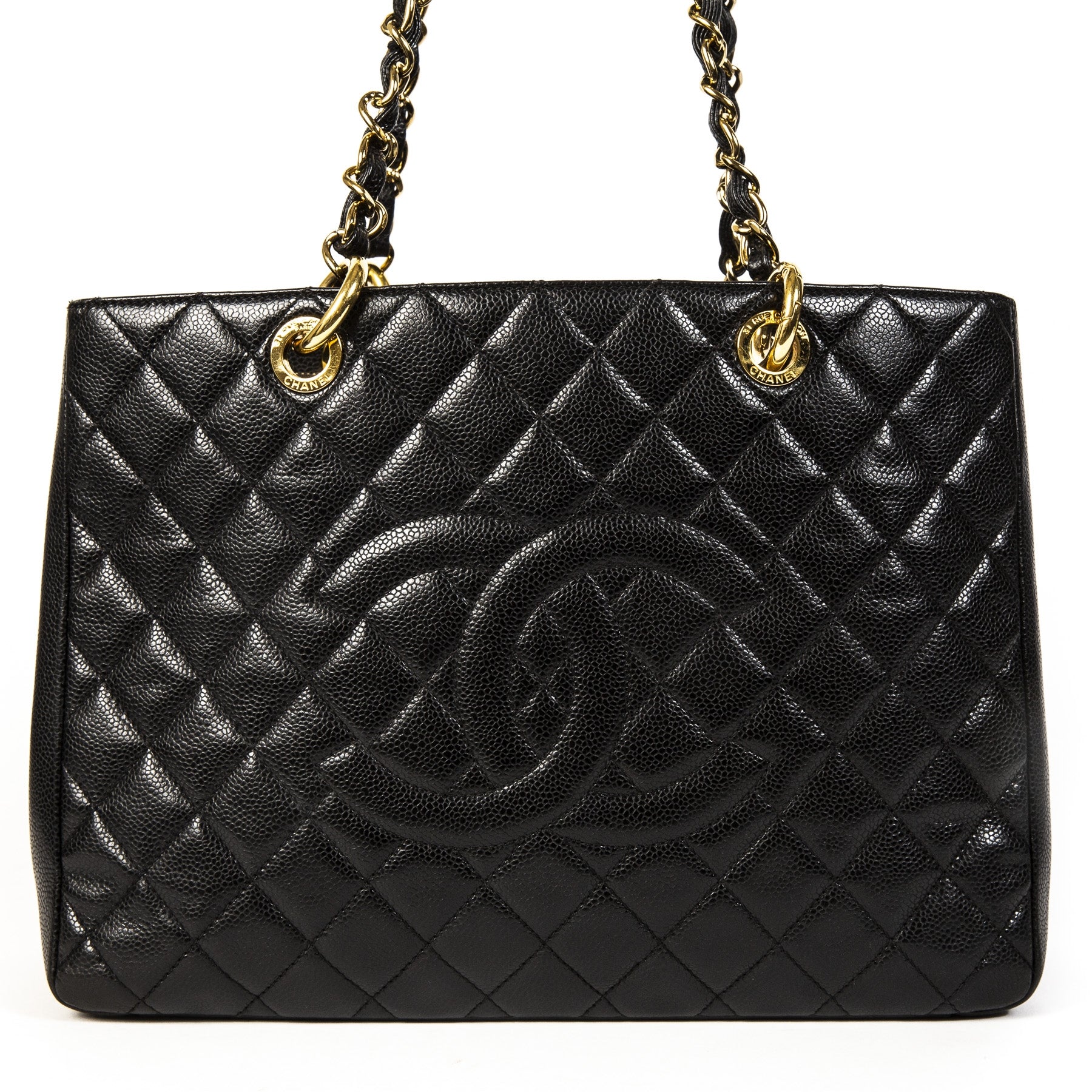 Chanel Black Quilted Caviar GST Shopper