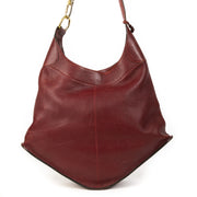 Authentieke Tweedehands Delvaux Dark Red Satan Shoulder Bag juiste prijs veilig online shoppen luxe merken webshop winkelen Antwerpen België mode fashion