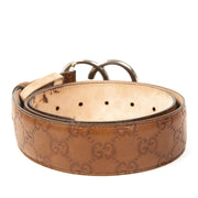 Authentieke Tweedehands Gucci GG Monogram Belt juiste prijs veilig online shoppen luxe merken webshop winkelen Antwerpen België mode fashion