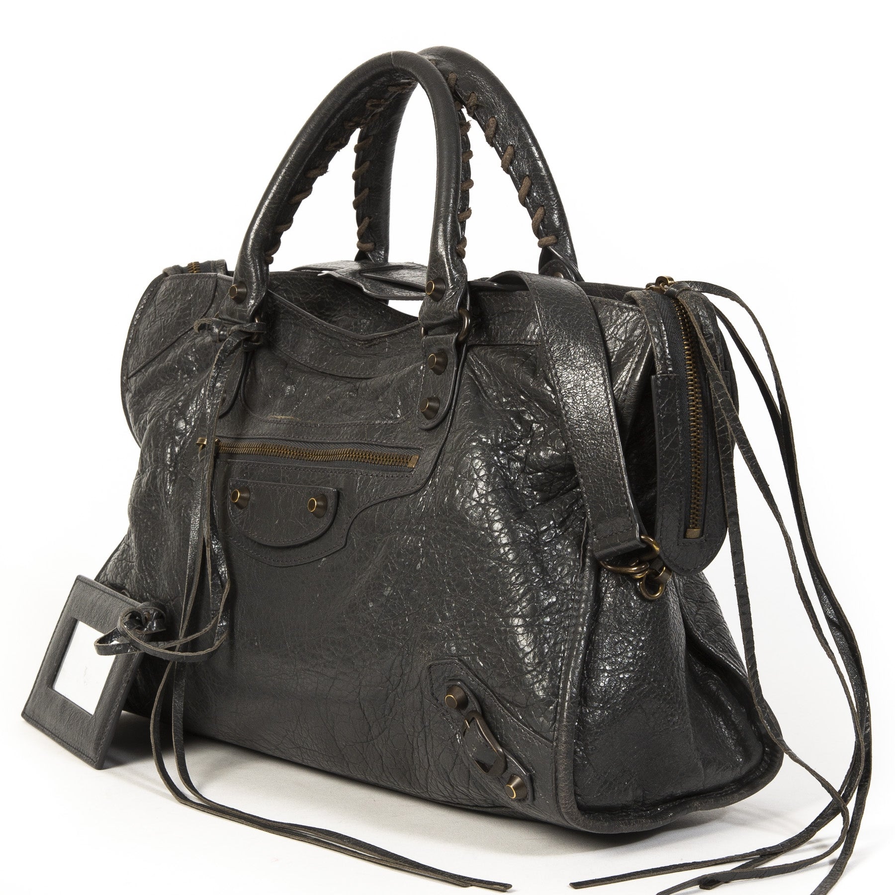 Balenciaga Anthracite Grey City Bag RHW for sale onine