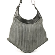 Authentieke Tweedehands Delvaux Blue Toile de Cuir Shoulder Bag juiste prijs veilig online shoppen luxe merken webshop winkelen Antwerpen België mode fashion