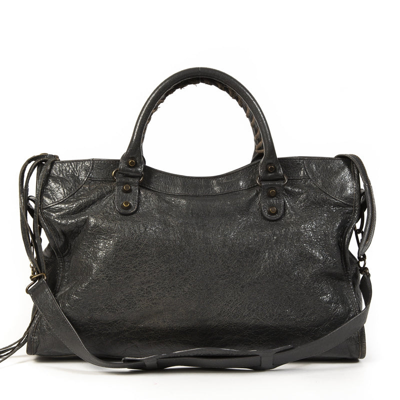 Balenciaga Anthracite Grey City Bag RHW te koop online bij Labellov tweedehands luxe