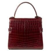 Delvaux Tempête Croco Burgundy PM
