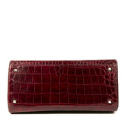 Delvaux Tempête Croco Burgundy PM