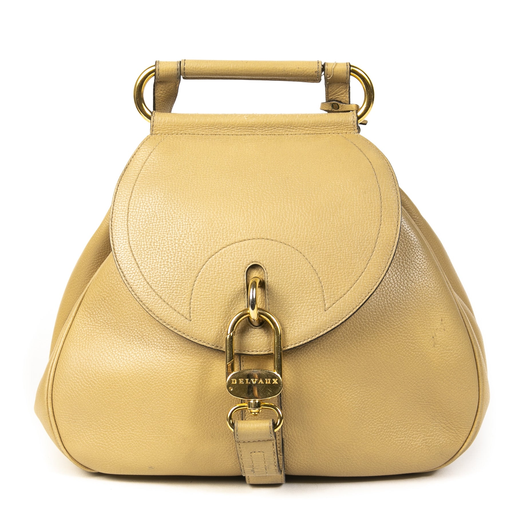 Delvaux Sand Cerceau Shoulder Bag