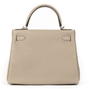 shop online Never Used Hermes Kelly 28 Gris Tourterelle Togo PHW