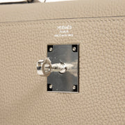 Never Used Hermes Kelly 28 Gris Tourterelle Togo PHW