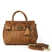 Authentieke tweedehands vintage Mulberry Bayswater Python Mini Bag koop online webshop LabelLOV