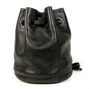 Authentieke Tweedehands Delvaux Black Leather Bucket Bag juiste prijs veilig online shoppen luxe merken webshop winkelen Antwerpen België mode fashion