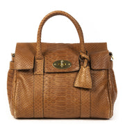 Authentique second-hand vintage Mulberry Bayswater Python Mini Bag achète en ligne webshop LabelLOV