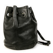 Authentieke Tweedehands Delvaux Black Leather Bucket Bag juiste prijs veilig online shoppen luxe merken webshop winkelen Antwerpen België mode fashion