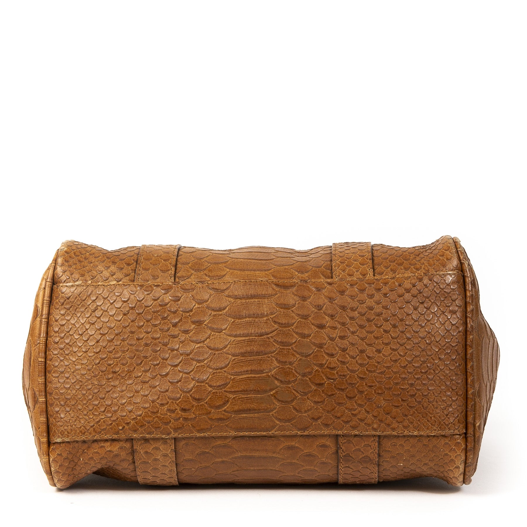 Authentieke tweedehands vintage Mulberry Bayswater Python Mini Bag koop online webshop LabelLOV