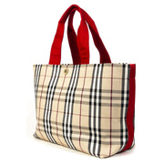Authentieke Tweedehands Burberry Nova Check Shopper Bag juiste prijs veilig online shoppen luxe merken webshop winkelen Antwerpen België mode fashion