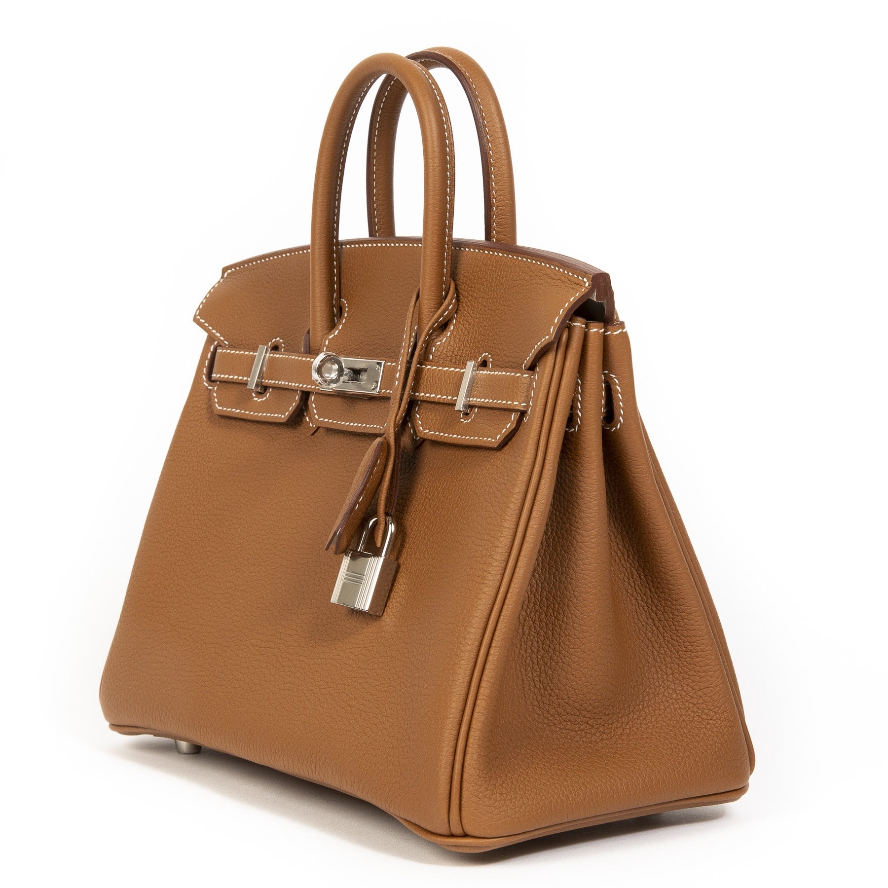shop online your secondhand acheter en ligne seconde main Never Used Hermes Birkin 25 Gold & Craie Togo PHW