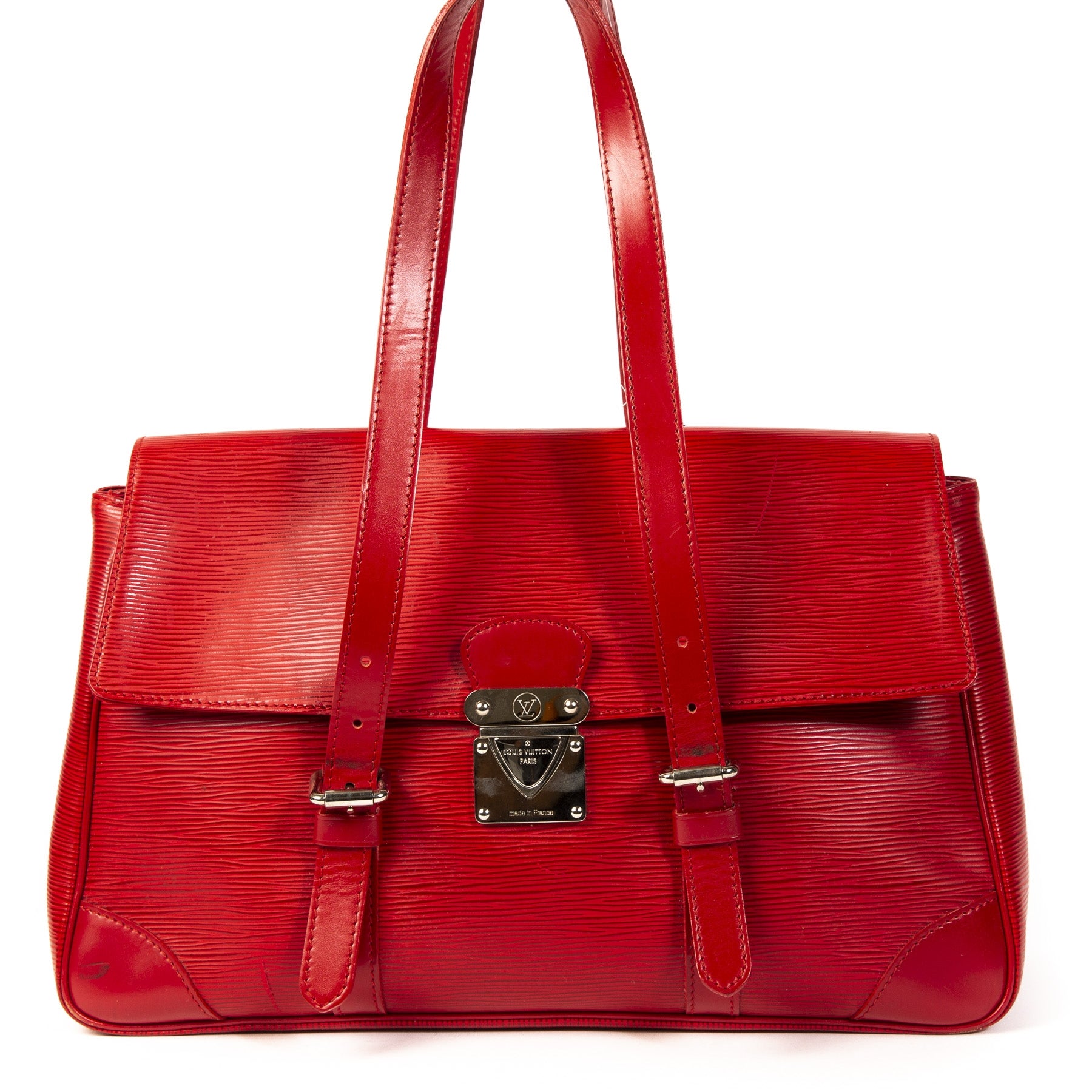 Louis Vuitton Castillion Red Epi Leather Segur Shoulder Bag for the best price at Labellov
