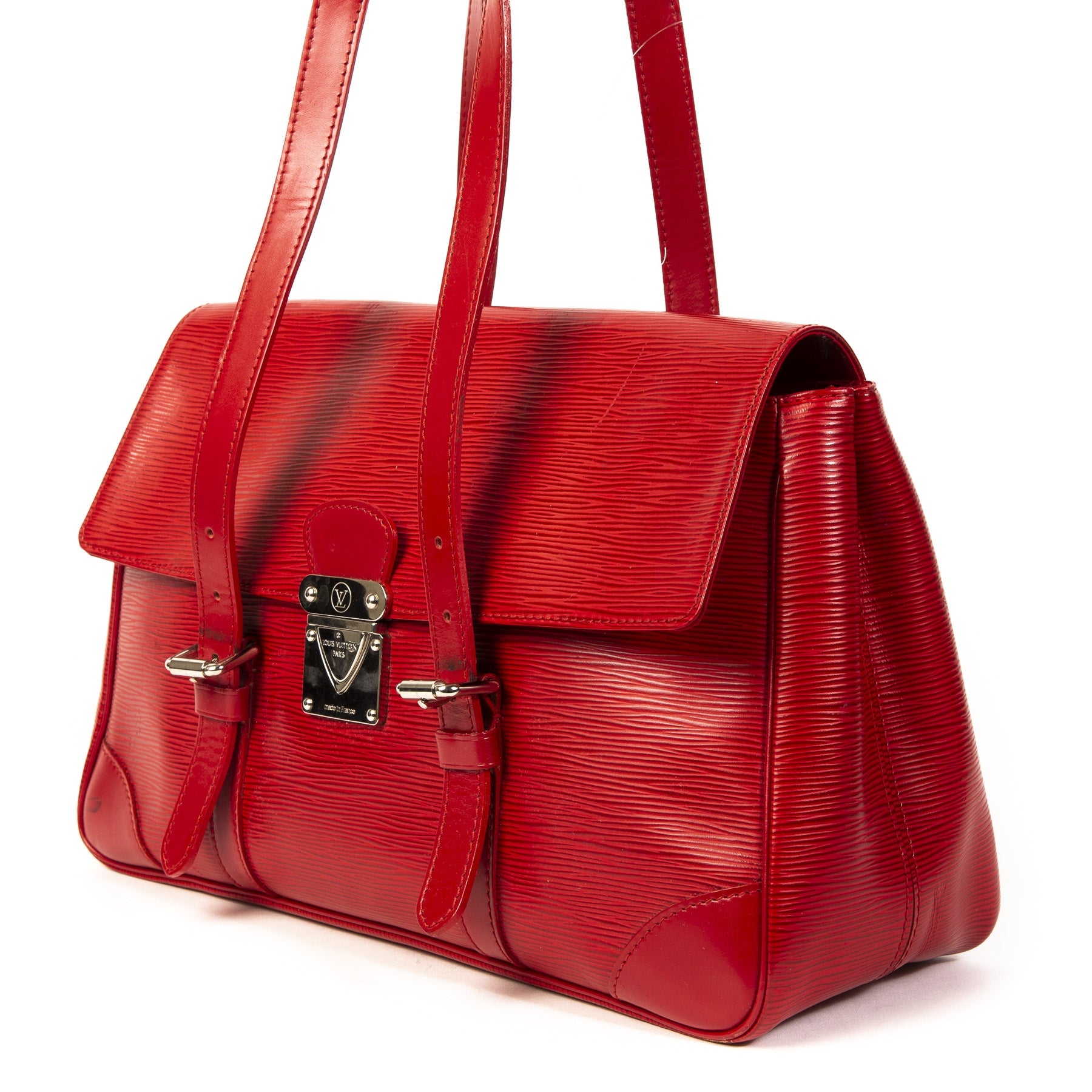 Louis Vuitton Castillion Red Epi Leather Segur Shoulder Bag kopen en verkopen aan de beste prijs