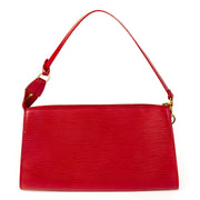 Authentieke Tweedehands Louis Vuitton Red Epi Leather Pochette juiste prijs veilig online shoppen luxe merken webshop winkelen Antwerpen België mode fashion
