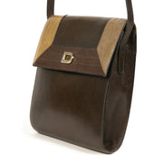 Authentieke Tweedehands Delvaux Chestnut Brown Leather Crossbody Bag juiste prijs veilig online shoppen luxe merken webshop winkelen Antwerpen België mode fashion
