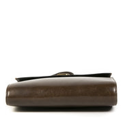Authentieke Tweedehands Delvaux Chestnut Brown Leather Crossbody Bag juiste prijs veilig online shoppen luxe merken webshop winkelen Antwerpen België mode fashion
