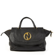 Gucci GG Black Leather Top Handle Bag