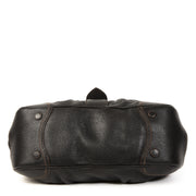 Authentique seconde main vintage Prada Black Gold Shouder Bag achète en ligne webshop LabelLOV