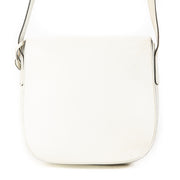 Authentieke Tweedehands Delvaux White Leather Gold D Crossbody Bag juiste prijs veilig online shoppen luxe merken webshop winkelen Antwerpen België mode fashion