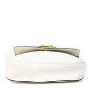 Authentieke Tweedehands Delvaux White Leather Gold D Crossbody Bag juiste prijs veilig online shoppen luxe merken webshop winkelen Antwerpen België mode fashion