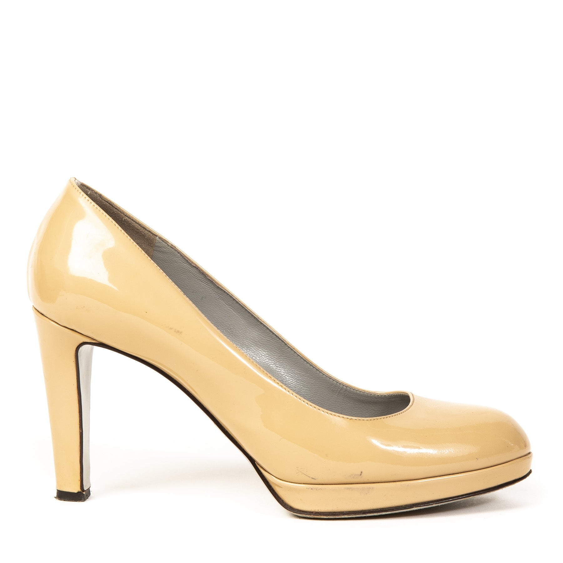 Authentique seconde main vintage Sergio Rossi Nude Pumps achète en ligne webshop LabelLOV