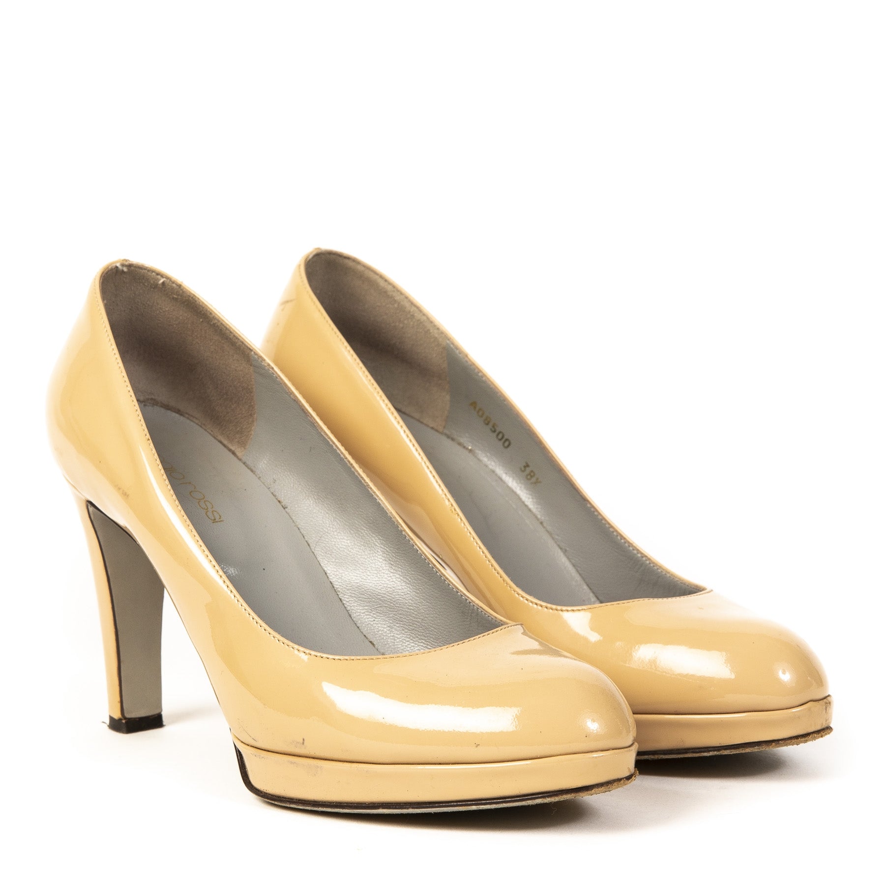 Authentic second-hand vintage Sergio Rossi Nude Pumps buy online webshop LabelLOV