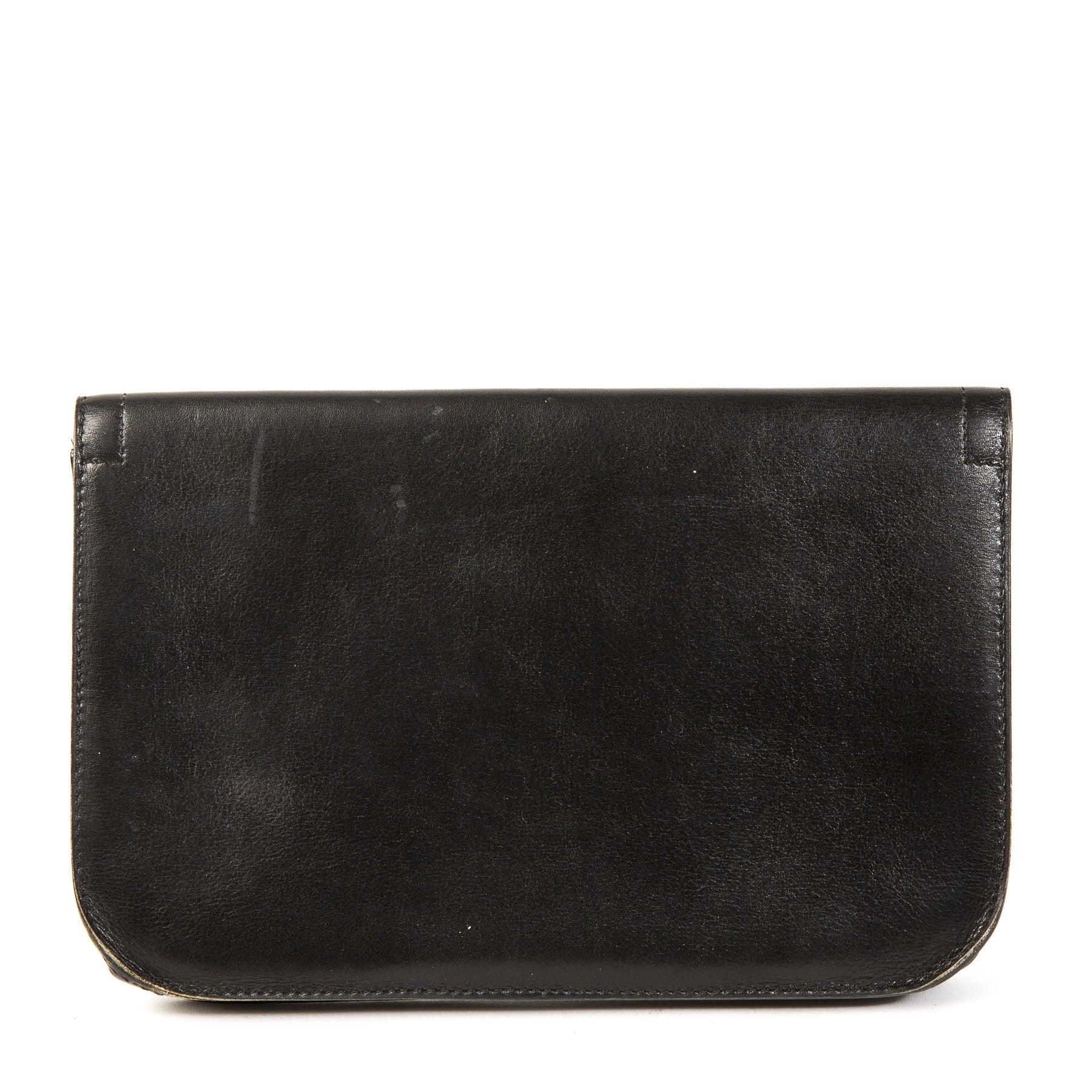 Delvaux Black Leather Clutch for sale online at Labellov secondhand luxury in Antwerp