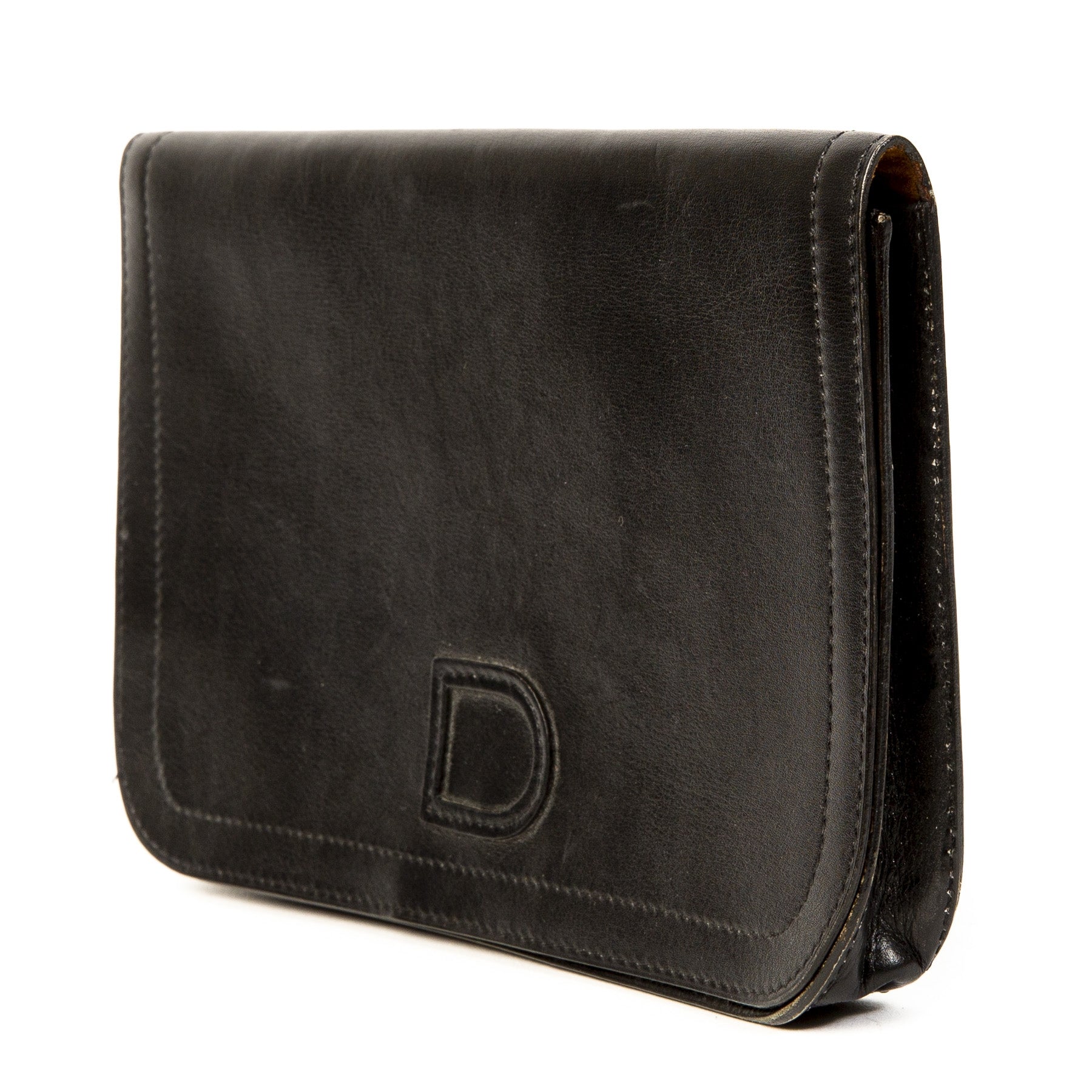 We buy and sell your authentic Delvaux Black Leather Clutch