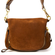 Authentieke Tweedehands Tom Ford Brown Suede Jennifer Shoulder Bag juiste prijs veilig online shoppen luxe merken webshop winkelen Antwerpen België mode fashion
