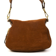 Authentieke Tweedehands Tom Ford Brown Suede Jennifer Shoulder Bag juiste prijs veilig online shoppen luxe merken webshop winkelen Antwerpen België mode fashion