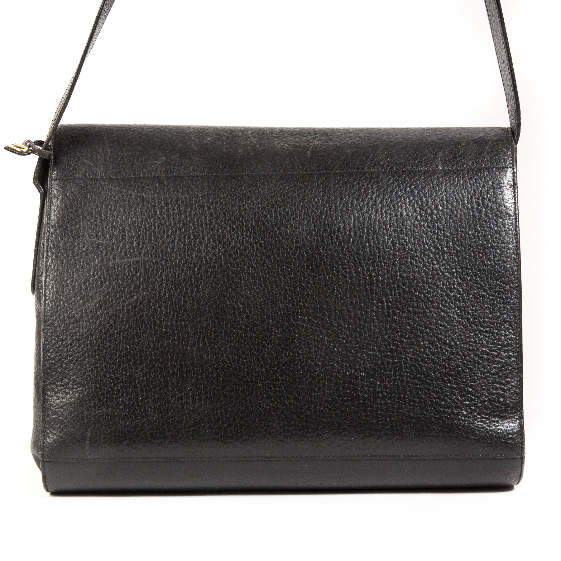 Koop deze authentieke tweedehands vintage Delvaux Black Briefcase bij online webshop LabelLOV.