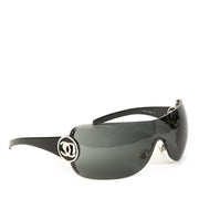 Authentic second-hand vintage Chanel CC Shield Sunglasses buy online webshop LabelLOV