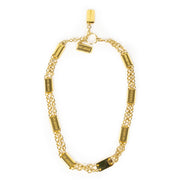 Authentic second-hand vintage Moschino Gold Bar Chain Belt buy online webshop LabelLOV