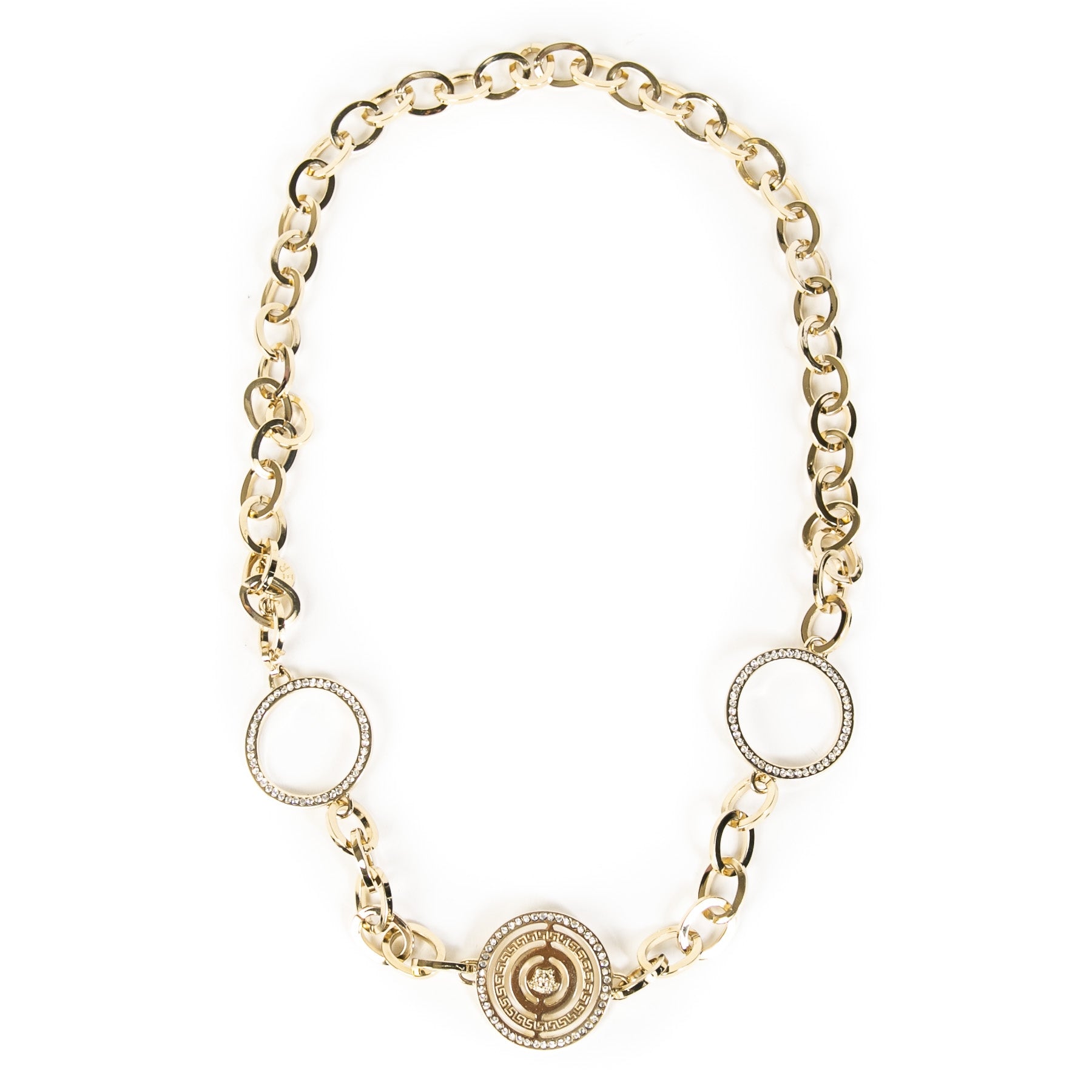 Authentieke tweedehands vintage Versace Gold Chain Belt koop online webshop LabelLOV