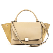 Celine Two-Tone Beige Trapeze Bag.