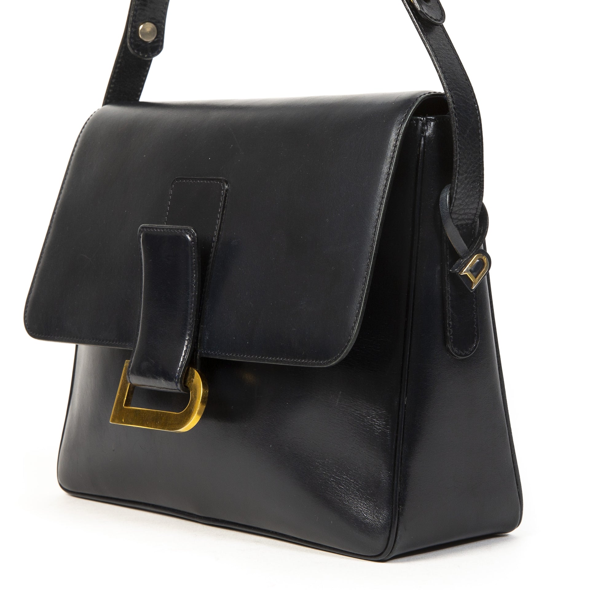 Delvaux Dark Blue poirier Shoulder Bag