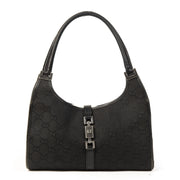 Gucci Black GG Monogram Fabric Shoulder Bag for the best price at Labellov secondhand luxury