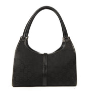Gucci Black GG Monogram Fabric Shoulder Bag