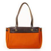 Authentieke tweedehands vintage Hermès Orange Red Herbag Cabas koop online webshop LabelLOV