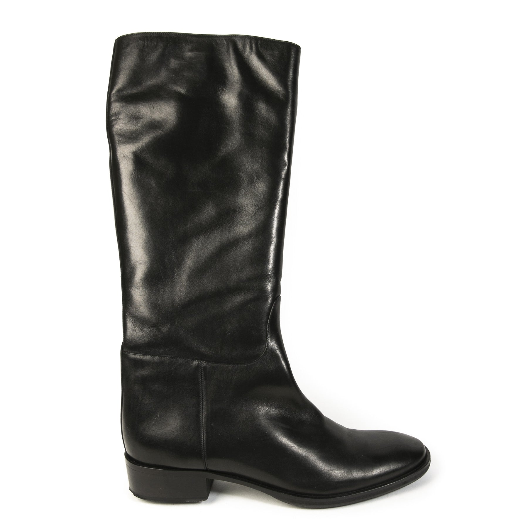 Authentic second-hand vintage Max Mara Knee-High Leather Boots buy online webshop LabelLOV