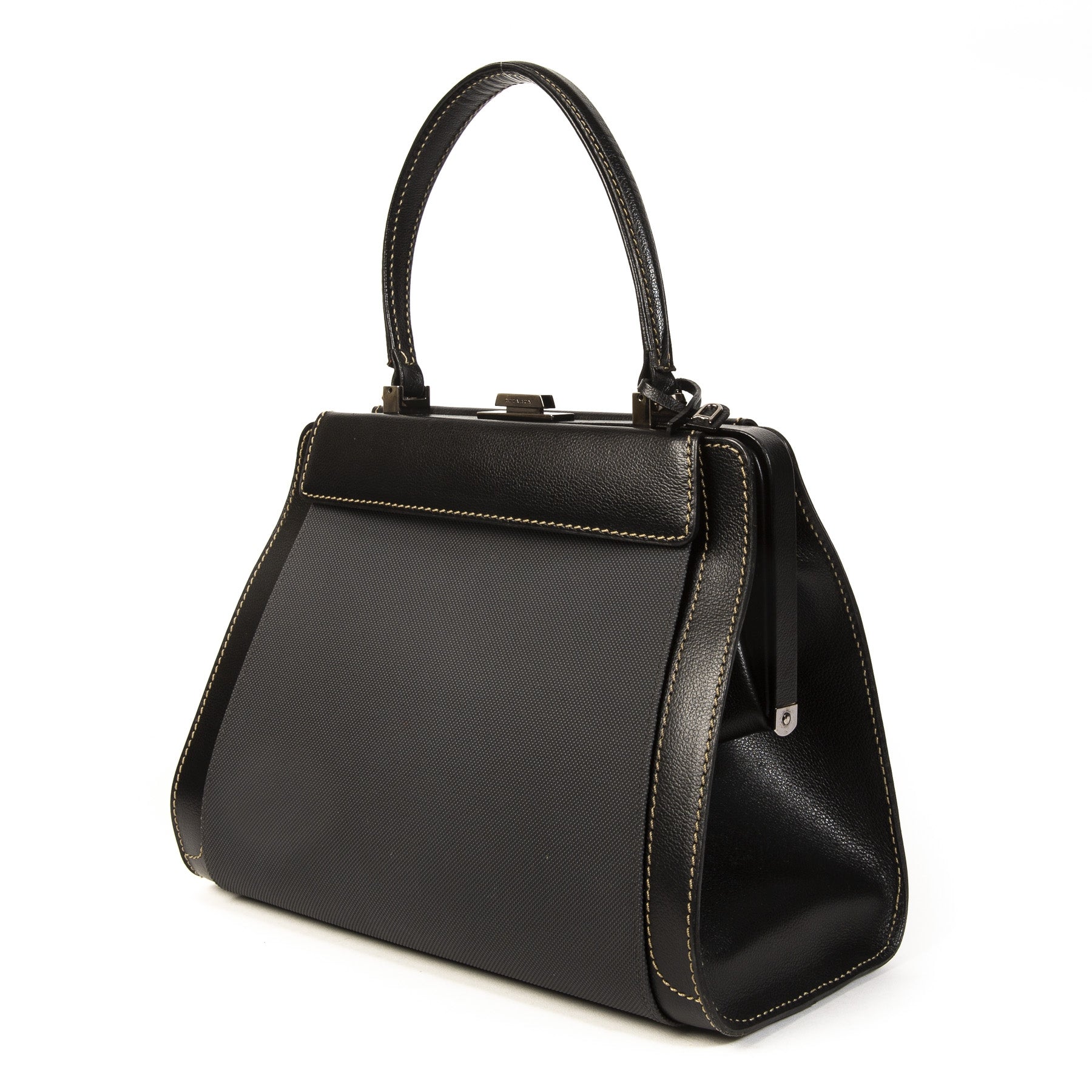 Authentieke Tweedehands Delvaux Black Illusion Bag juiste prijs veilig online shoppen luxe merken webshop winkelen Antwerpen België mode fashion