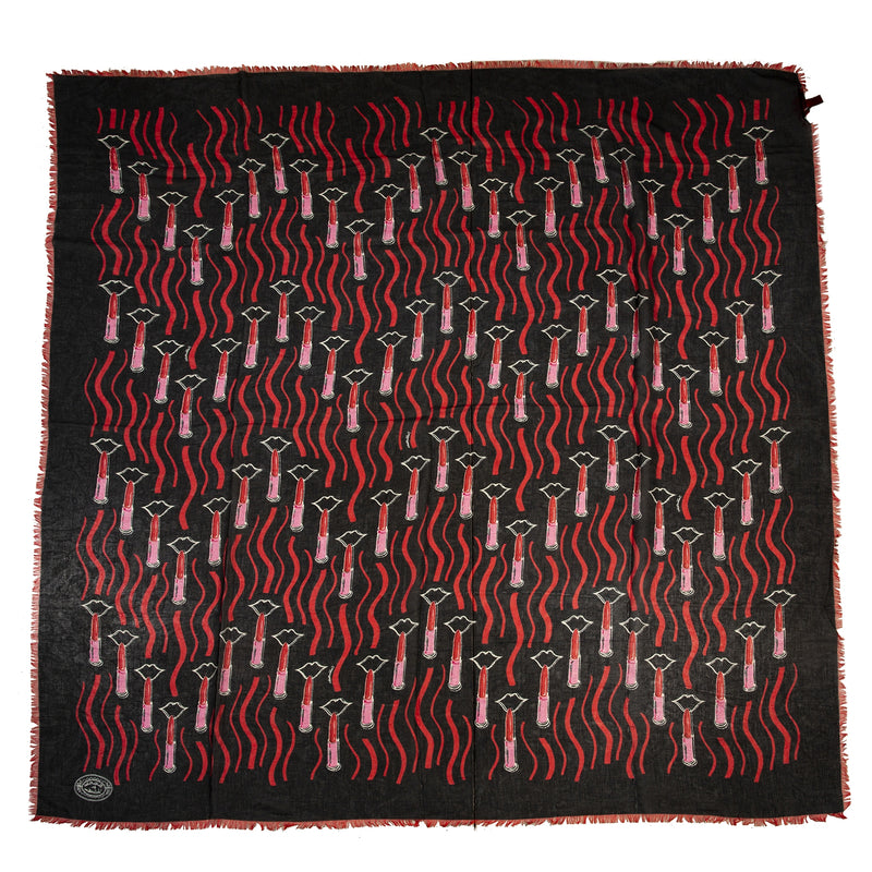 Authentieke tweedehands Valentino lipstick print scarf juiste prijs veilig online winkelen LabelLOV webshop luxe merken winkelen Antwerpen België mode fashion