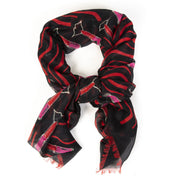Authentieke tweedehands Valentino lipstick print scarf juiste prijs veilig online winkelen LabelLOV webshop luxe merken winkelen Antwerpen België mode fashion